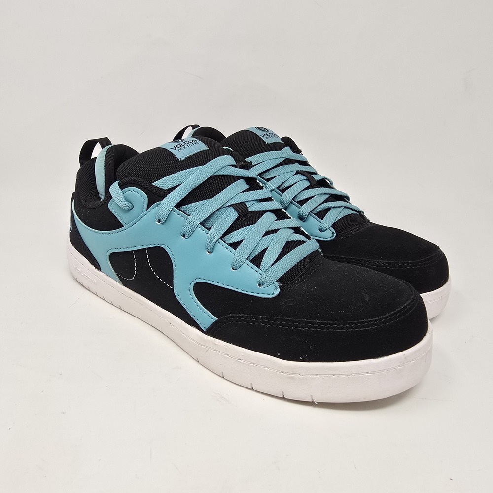 Volcom VM30616F Composite Toe Work Shoe Womens 11 Wide Black Teal No Insoles